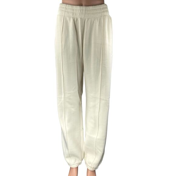 NEW Nike White High Elastic Waist Loose Fit Activewear Jogger Sweatpants Size M - Picture 1 of 6